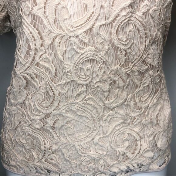ANTHROPOLOGIE Adrianna Papell Size  L Lace top - Picture 4 of 9